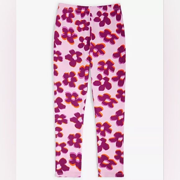 Epic Threads Pink Floral Kids Leggings - Picture 1 of 1